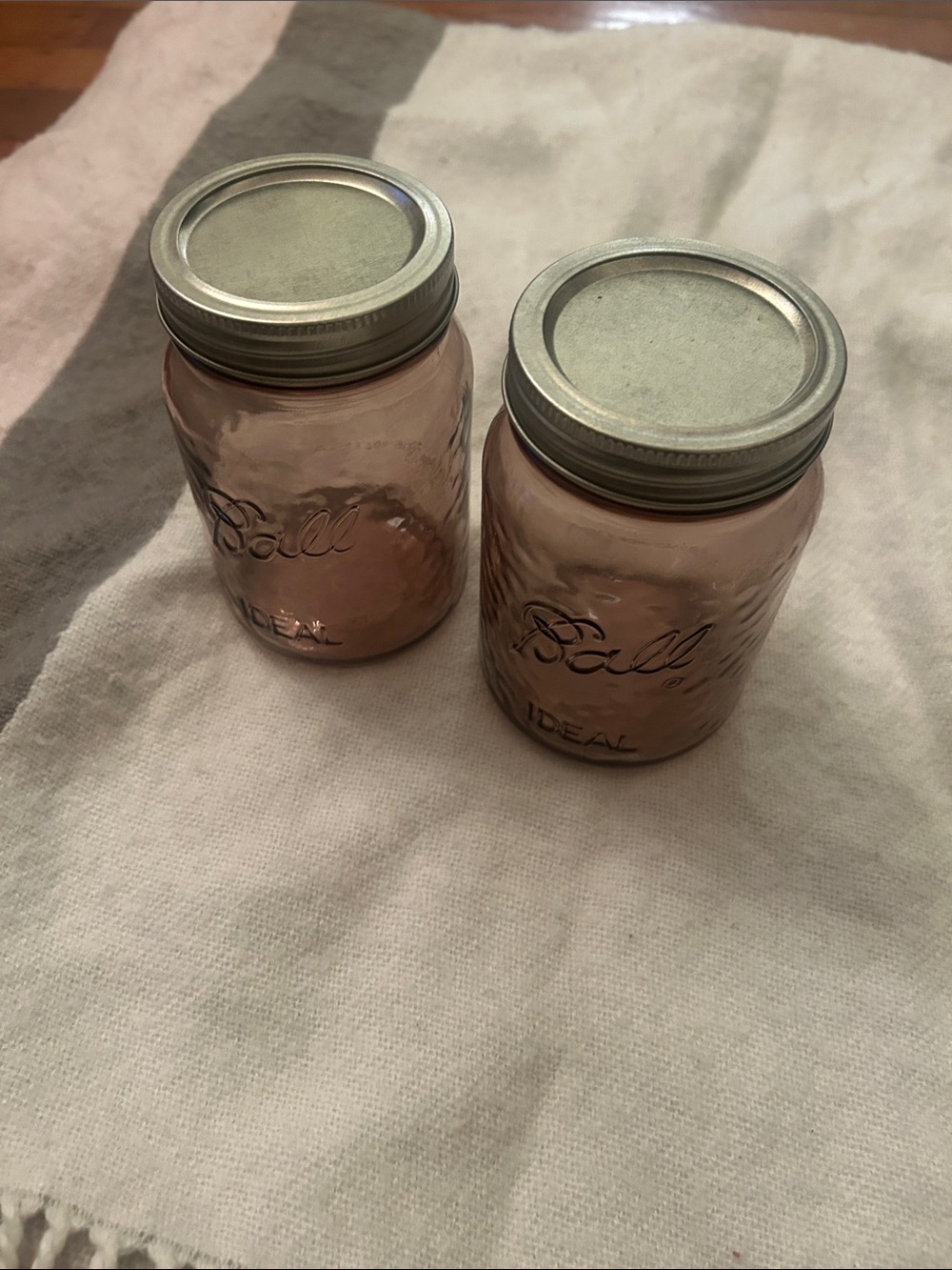 Purple Ball Glass Mason Jars with Lids - Set of 2